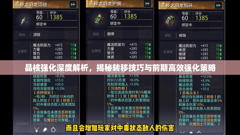 晶核强化深度解析，揭秘转移技巧与前期高效强化策略