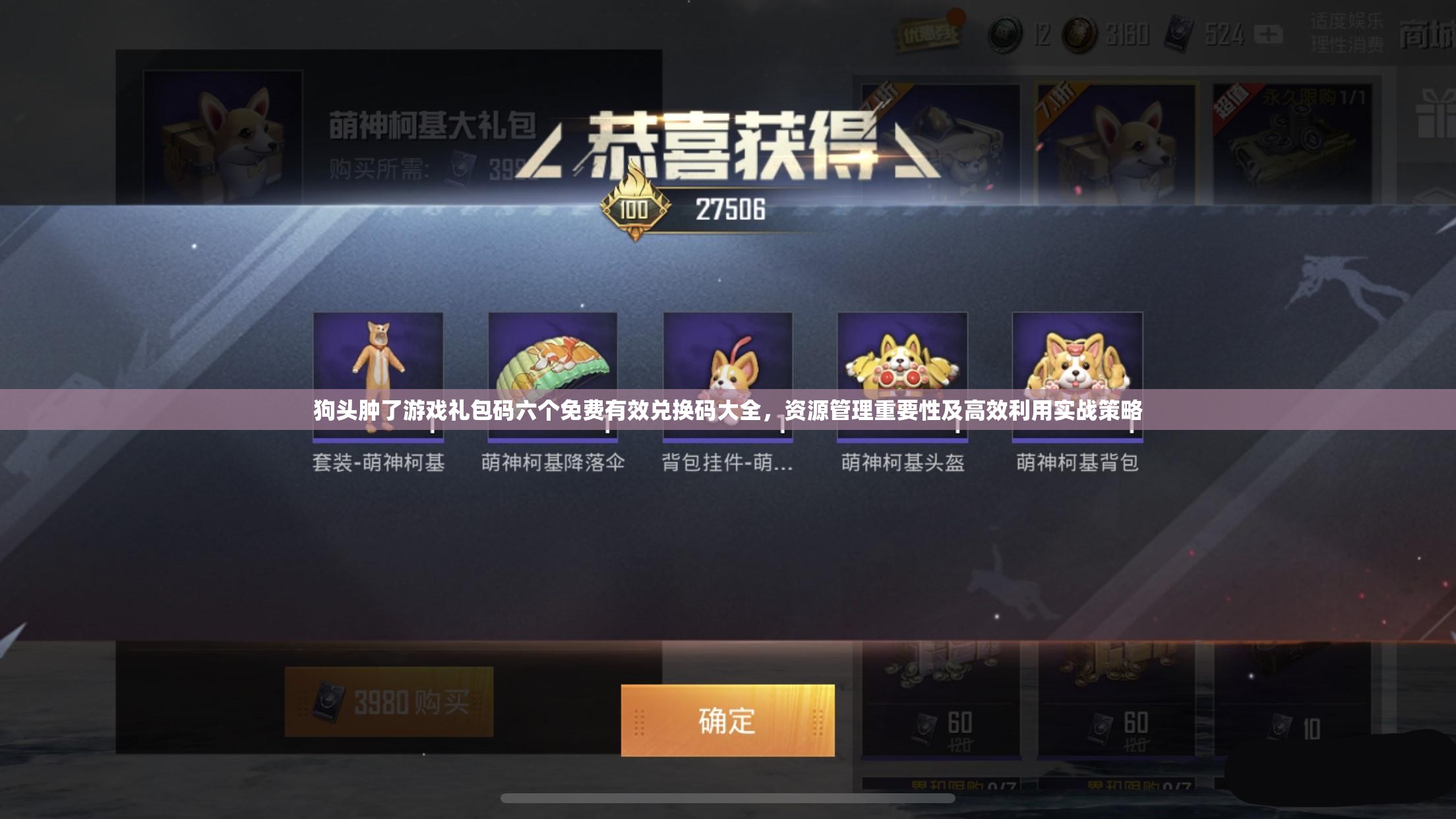 狗头肿了游戏礼包码六个免费有效兑换码大全，资源管理重要性及高效利用实战策略