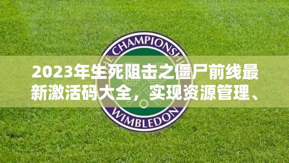 2023年生死阻击之僵尸前线最新激活码大全，实现资源管理、高效利用与价值最大化的兑换码