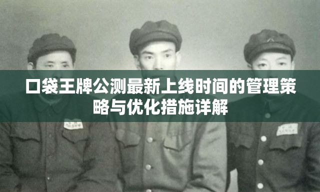 口袋王牌公测最新上线时间的管理策略与优化措施详解