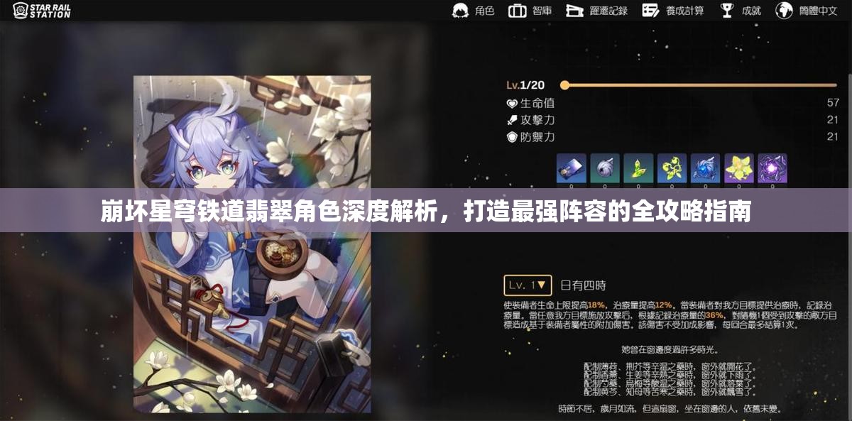 崩坏星穹铁道翡翠角色深度解析，打造最强阵容的全攻略指南