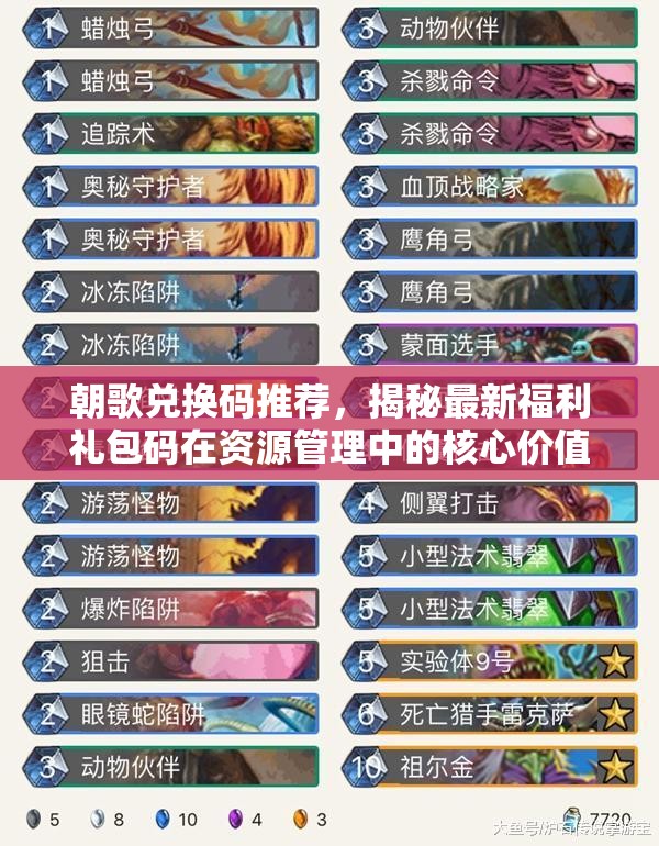 朝歌兑换码推荐，揭秘最新福利礼包码在资源管理中的核心价值与高效运用策略