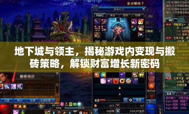 地下城与领主，揭秘游戏内变现与搬砖策略，解锁财富增长新密码