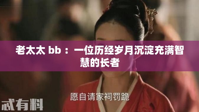 老太太 bb ：一位历经岁月沉淀充满智慧的长者