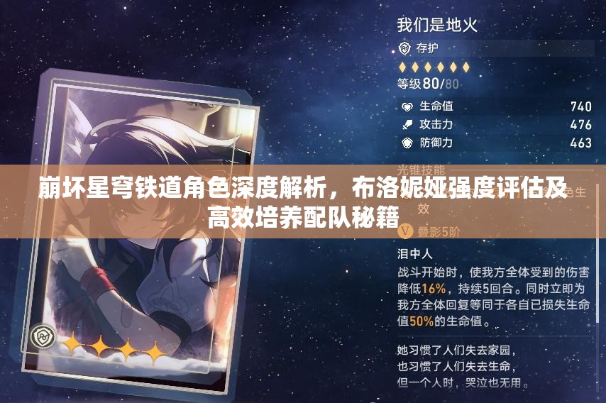 崩坏星穹铁道角色深度解析，布洛妮娅强度评估及高效培养配队秘籍