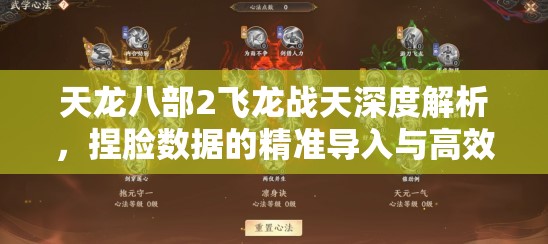 天龙八部2飞龙战天深度解析，捏脸数据的精准导入与高效管理艺术
