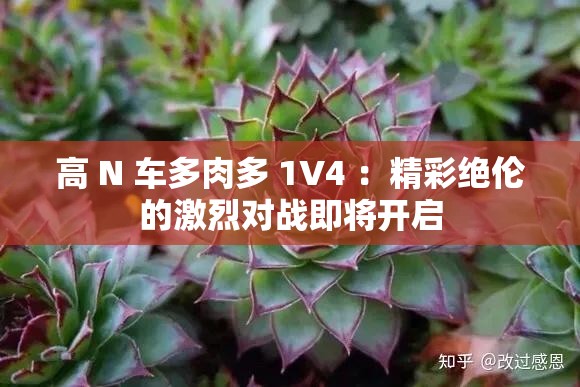 高 N 车多肉多 1V4 ：精彩绝伦的激烈对战即将开启