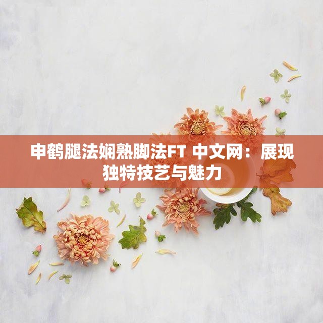 申鹤腿法娴熟脚法FT 中文网：展现独特技艺与魅力