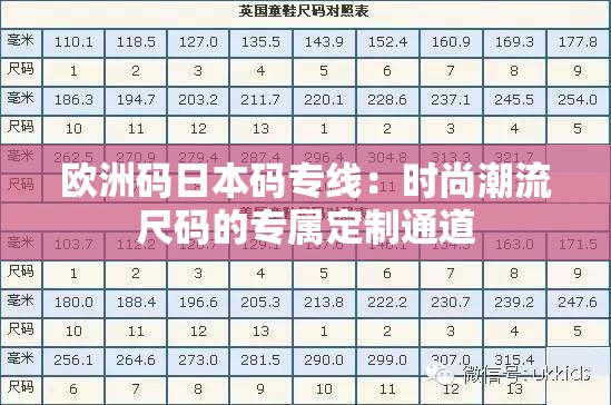 欧洲码日本码专线：时尚潮流尺码的专属定制通道
