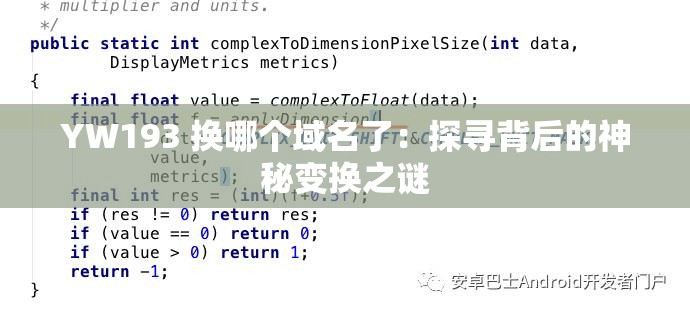 YW193 换哪个域名了：探寻背后的神秘变换之谜