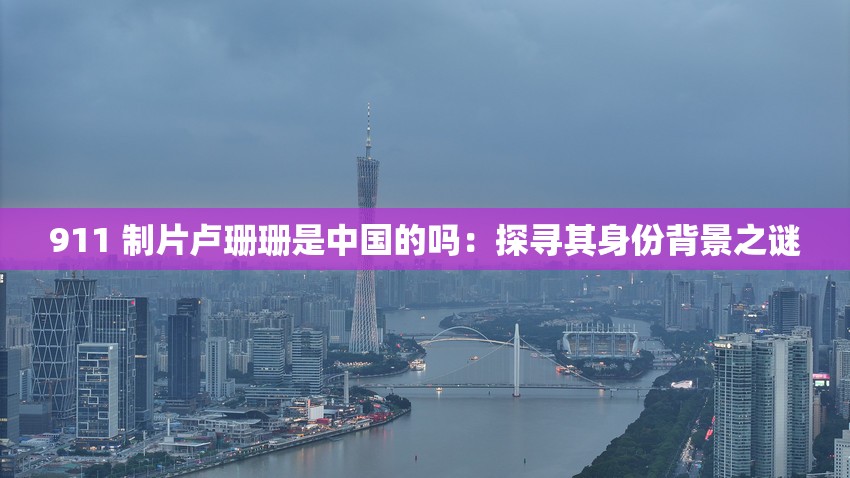 911 制片卢珊珊是中国的吗：探寻其身份背景之谜