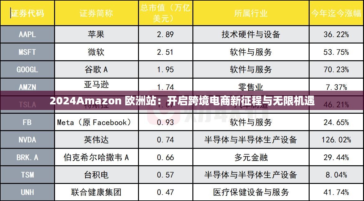 2024Amazon 欧洲站：开启跨境电商新征程与无限机遇