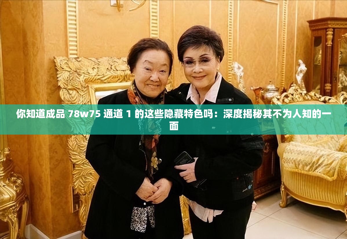 你知道成品 78w75 通道 1 的这些隐藏特色吗：深度揭秘其不为人知的一面
