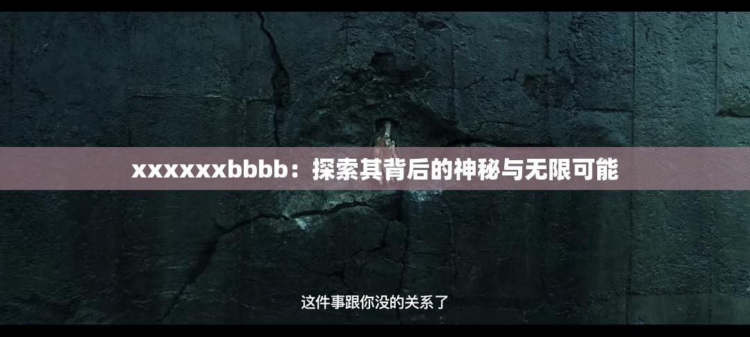 xxxxxxbbbb：探索其背后的神秘与无限可能