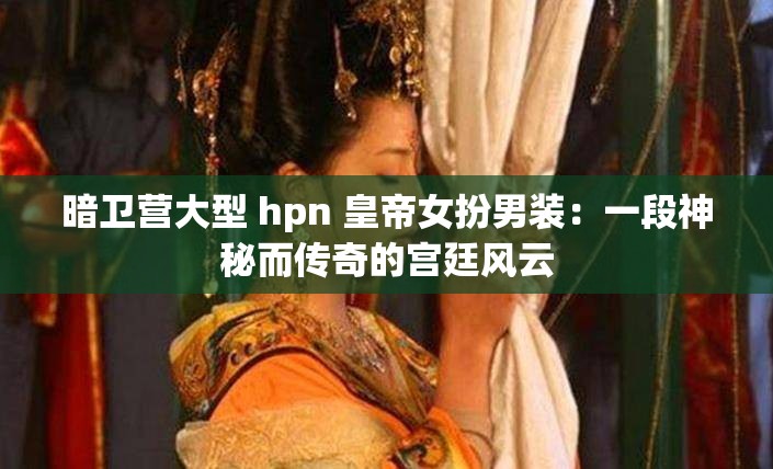 暗卫营大型 hpn 皇帝女扮男装：一段神秘而传奇的宫廷风云