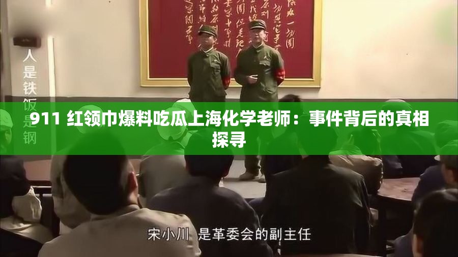 911 红领巾爆料吃瓜上海化学老师：事件背后的真相探寻