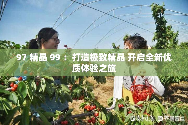 97 精品 99 ：打造极致精品 开启全新优质体验之旅