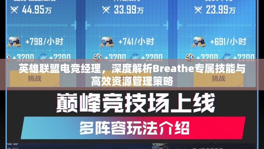 英雄联盟电竞经理，深度解析Breathe专属技能与高效资源管理策略