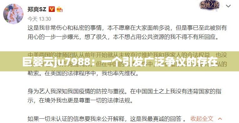 巨婴云ju7988：一个引发广泛争议的存在