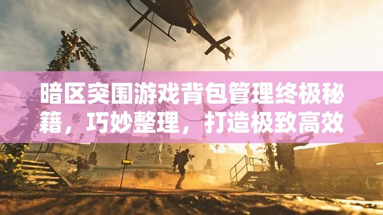 暗区突围游戏背包管理终极秘籍，巧妙整理，打造极致高效生存空间策略