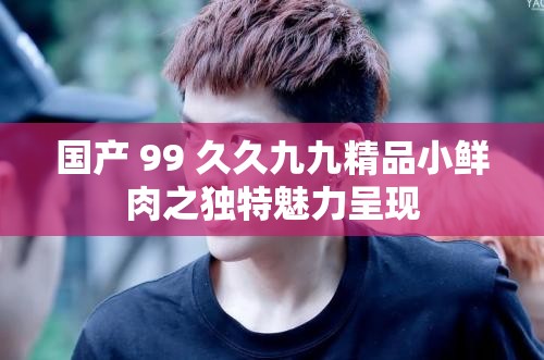 国产 99 久久九九精品小鲜肉之独特魅力呈现