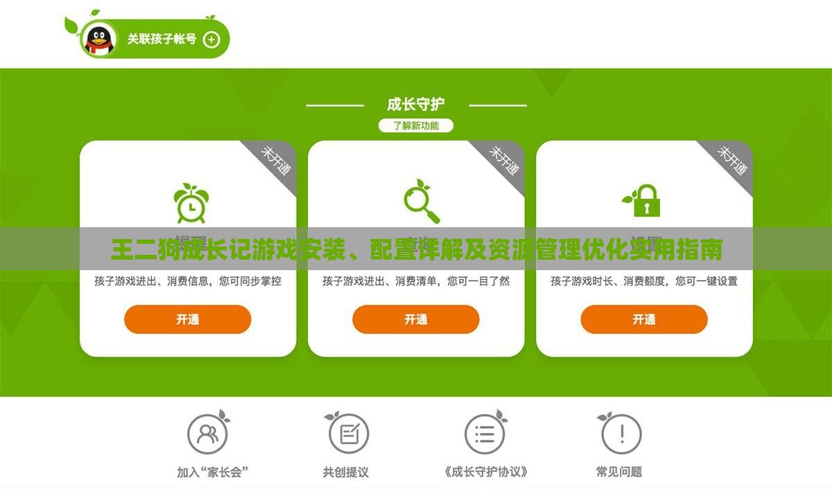 王二狗成长记游戏安装、配置详解及资源管理优化实用指南
