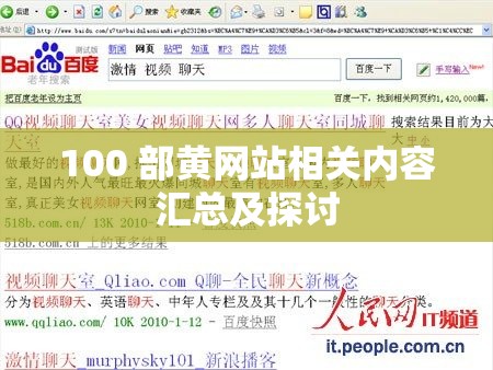 100 部黄网站相关内容汇总及探讨