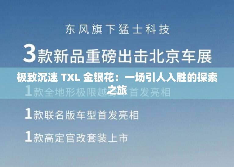 极致沉迷 TXL 金银花：一场引人入胜的探索之旅