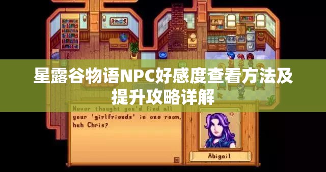 星露谷物语NPC好感度查看方法及提升攻略详解