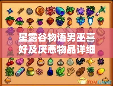星露谷物语男巫喜好及厌恶物品详细管理攻略与送礼指南