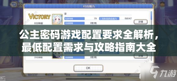 公主密码游戏配置要求全解析，最低配置需求与攻略指南大全