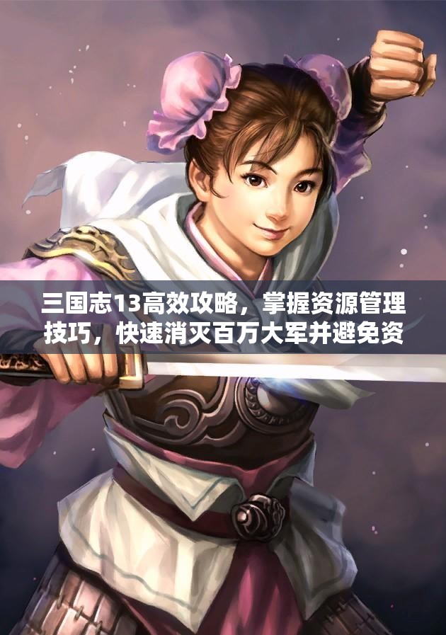 三国志13高效攻略，掌握资源管理技巧，快速消灭百万大军并避免资源浪费