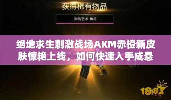 绝地求生刺激战场AKM赤橙新皮肤惊艳上线，如何快速入手成悬念？