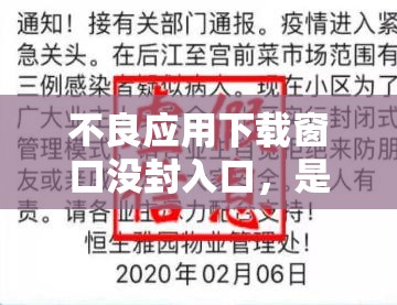 不良应用下载窗口没封入口，是否会对用户造成安全隐患？