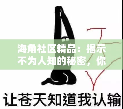 海角社区精品：揭示不为人知的秘密，你知道多少？