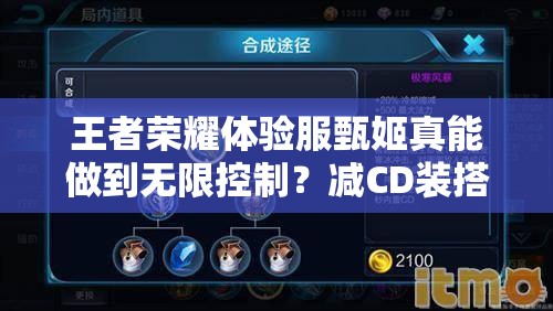 王者荣耀体验服甄姬真能做到无限控制？减CD装搭配全揭秘！