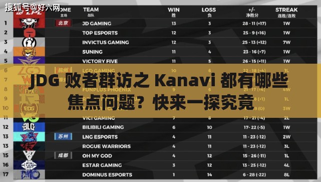 JDG 败者群访之 Kanavi 都有哪些焦点问题？快来一探究竟