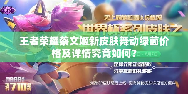 王者荣耀蔡文姬新皮肤舞动绿茵价格及详情究竟如何？