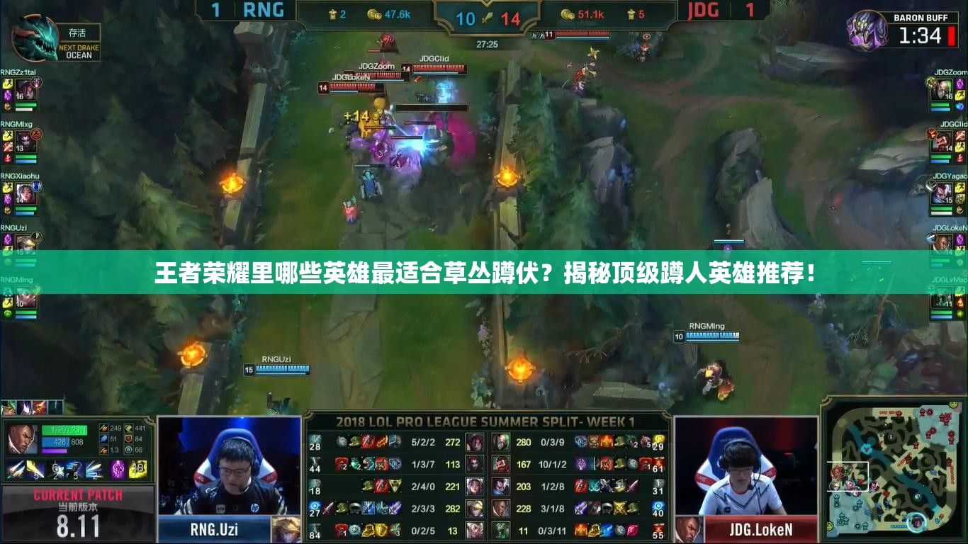 王者荣耀里哪些英雄最适合草丛蹲伏？揭秘顶级蹲人英雄推荐！