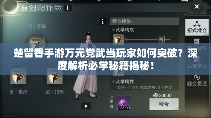 楚留香手游万元党武当玩家如何突破？深度解析必学秘籍揭秘！