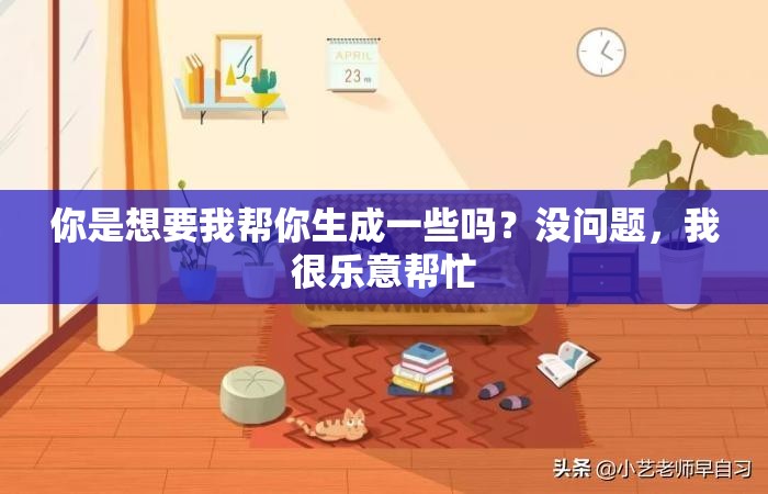 你是想要我帮你生成一些吗？没问题，我很乐意帮忙