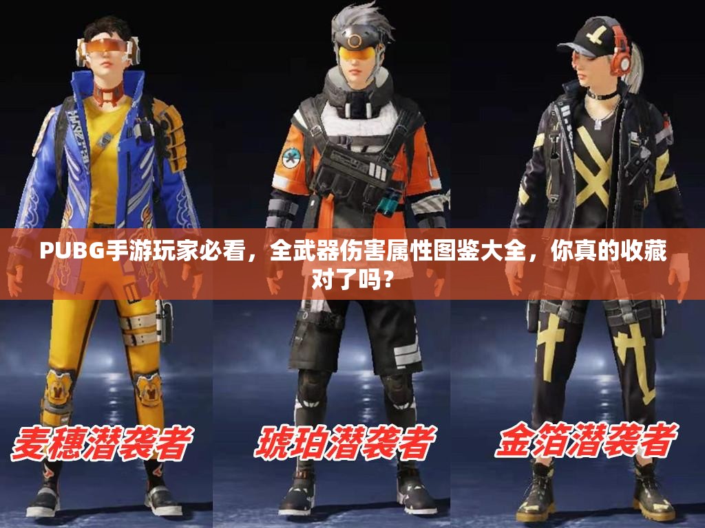 PUBG手游玩家必看，全武器伤害属性图鉴大全，你真的收藏对了吗？