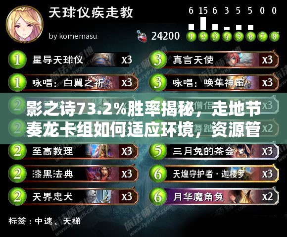 影之诗73.2%胜率揭秘，走地节奏龙卡组如何适应环境，资源管理有何艺术？