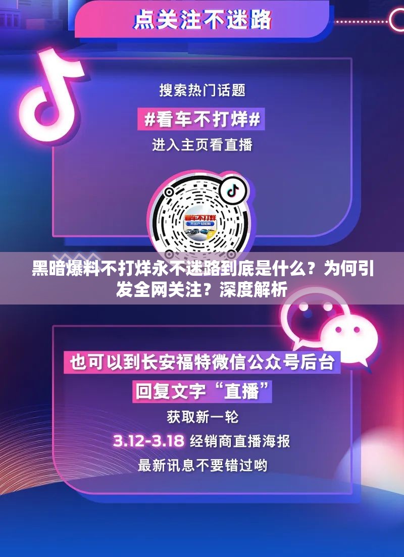 黑暗爆料不打烊永不迷路到底是什么？为何引发全网关注？深度解析
