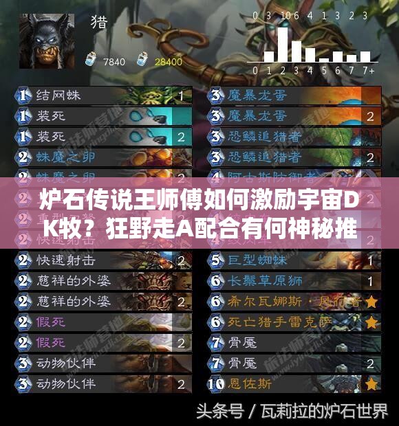 炉石传说王师傅如何激励宇宙DK牧？狂野走A配合有何神秘推荐？