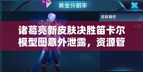 诸葛亮新皮肤决胜笛卡尔模型图意外泄露，资源管理高效策略何在？