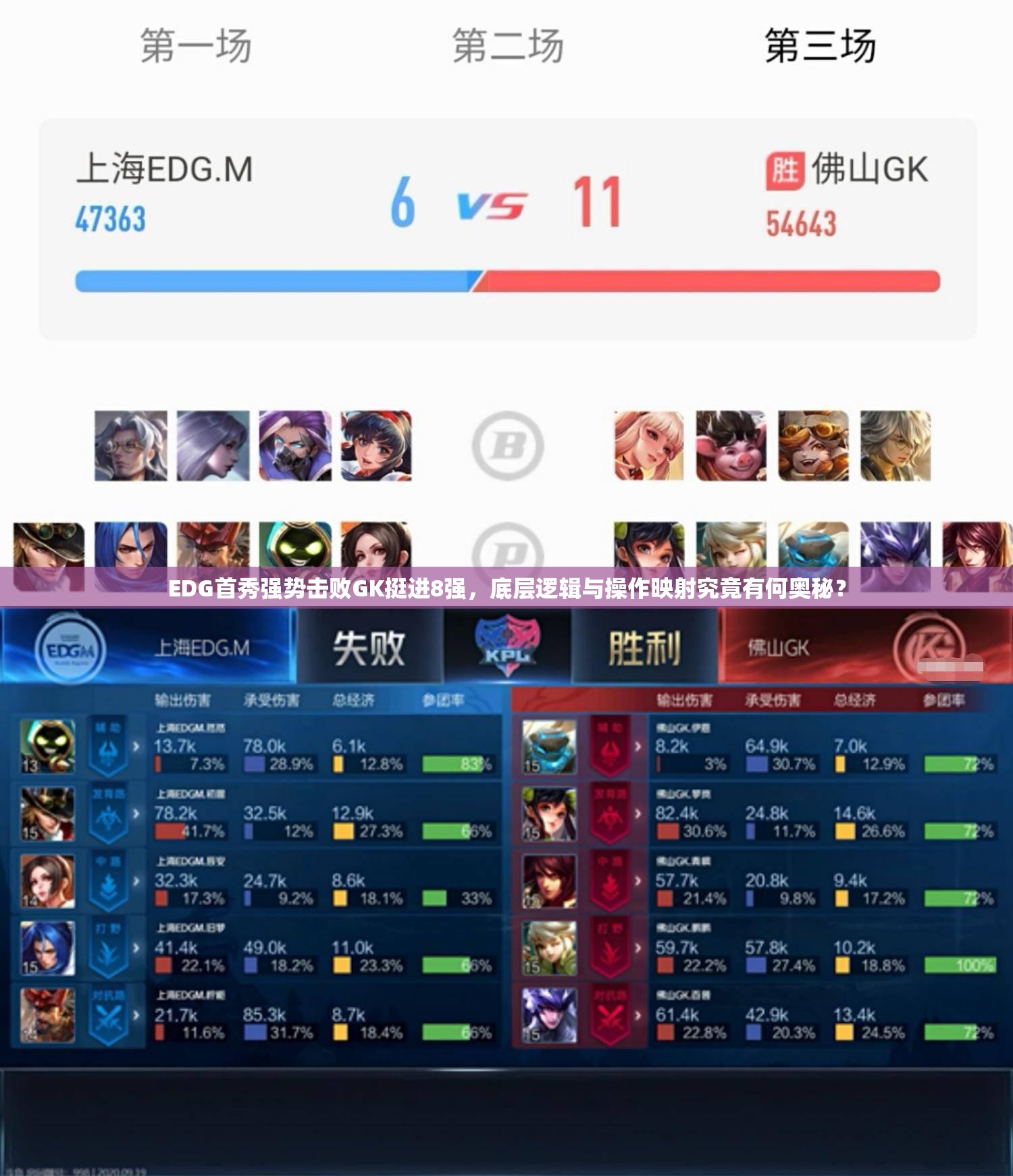 EDG首秀强势击败GK挺进8强，底层逻辑与操作映射究竟有何奥秘？
