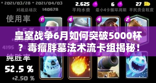 皇室战争6月如何突破5000杯？毒瘤胖墓法术流卡组揭秘！