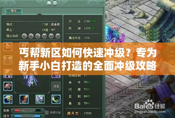 丐帮新区如何快速冲级？专为新手小白打造的全面冲级攻略来了吗？